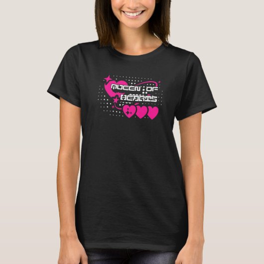 Valentines Day Queen Of Hearts  1 T-shirt (Voorkant)