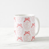 Valentines Day Red Bows & Rose Mug (Devant droit)