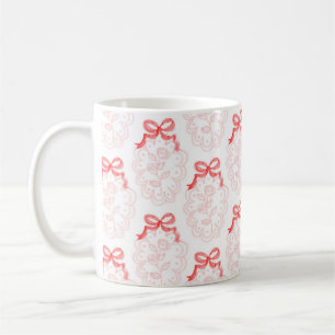 Valentines Day Red Bows & Rose Mug