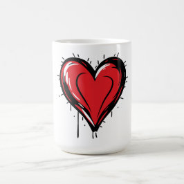 valentine's day - Red Heart -  Koffiemok