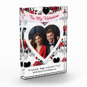 Valentine's Day Red Roses Hearts Personalized Fotoblokken (Links)