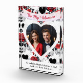 Valentine's Day Red Roses Hearts Personalized Fotoblokken (Rechts)