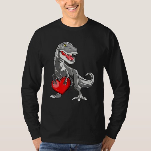 Valentines Day Rex Dinosaur I Steal Hearts T-shirt (Voorkant)