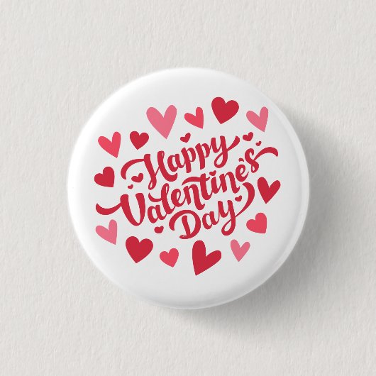 Valentine's Day Ronde Button 3,2 Cm (Voorkant)