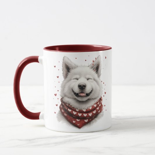Valentines Day Samoyed Dog Mok (Links)