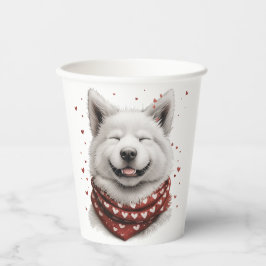 Valentines Day Samoyed Dog Papieren Bekers