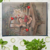 Valentine's Day Serviette de cuisine, Vintage (Plié)