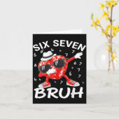 Valentines Day Six Seven Bruh 6 7 Meme Dab Heart B Kaart (Gele Bloem)