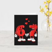 Valentine's Day Six Seven Hearts 6 7 Meme Gen Alph Kaart (Gele Bloem)