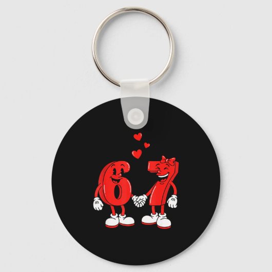 Valentine's Day Six Seven Hearts 6 7 Meme Gen Alph Sleutelhanger (Voorkant)