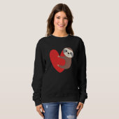 Valentine's Day Sloth Heart Sloth Animal Sloth Lov Trui (Voorkant volledig)
