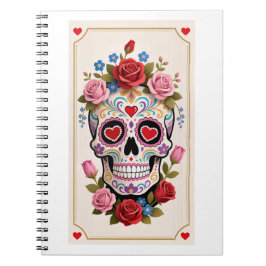 Valentines Day Sugar Skull Notebook Notitieboek