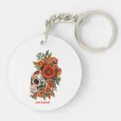  Valentine's Day Sugar Skulls Design Sleutelhanger (Achterkant)