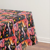Valentine's Day Tablecloth Cat Red Hearts Tafelkleed (Voorbeeld)