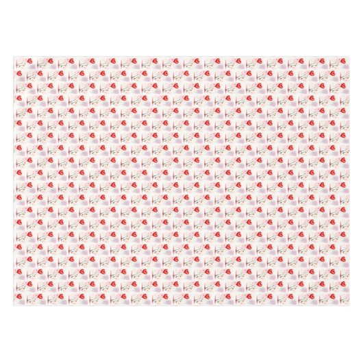 Valentine's Day Tablecloth Dog Red Hearts Tafelkleed (Voorkant (Horizontaal))