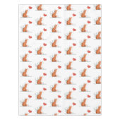 Valentine's Day Tablecloth Foxy Red Hearts Tafelkleed (Voorkant)