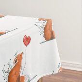 Valentine's Day Tablecloth Foxy Red Hearts Tafelkleed (Voorbeeld)