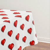 Valentine's Day Tablecloth Red Hearts Tafelkleed (Voorbeeld)