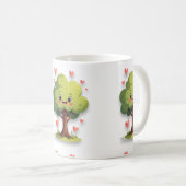Valentine's Day Tree Red Hearts Mugs (Devant droit)