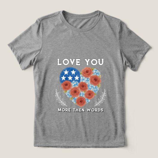 Valentine's day Tri-Blend shirt (Design voorkant)
