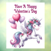  Valentine's Day Unicorn Window Cling Raamsticker (Vel 3)