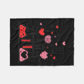 Valentines Day Vibes Science Teacher 100 Days Of S Fleece Deken (Voorkant (Horizontaal))