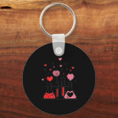 Valentines Day Vibes Science Teacher 100 Days Of S Sleutelhanger (Voorkant)