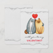 Valentines de marque personnalisée Carte de remerc (Devant / Derrière)