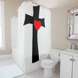 Valentines de rideau de douche