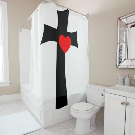 Valentines de rideau de douche (En situation)
