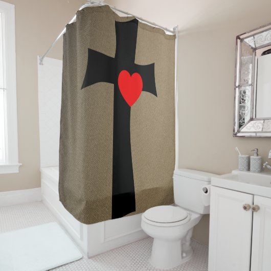 Valentines de rideau de douche (En situation)
