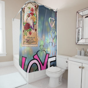 Valentines de rideau de douche