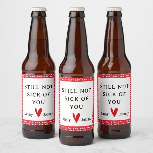 Valentines Étiquette de bière personnalisée, Citat (Bouteilles)