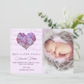 Valentines faire-part de naissance carte romantiqu (Debout devant)