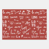 Valentines Feuilles de papier d'enrobage de 19 po  (Devant 2)