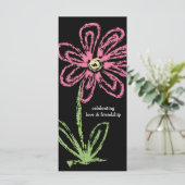 Valentines Fleurs Noires et Roses Carte d'Amitié (Debout devant)