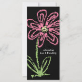 Valentines Fleurs Noires et Roses Carte d'Amitié (Devant)