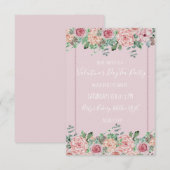 Valentines Floral Party Invitations (Devant / Derrière)