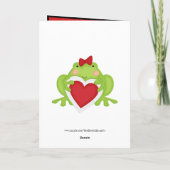 Valentines Grenouille Carte de voeux de Noël (Dos)