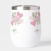 Valentine's Heart Pink and Green Heart Balloons (Arrière)