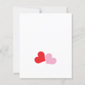 Valentines hearts boy baby shower invitation (Achterkant)