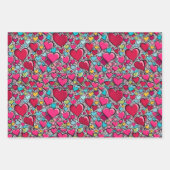 Valentine's Hearts x 3 feuilles (Devant)