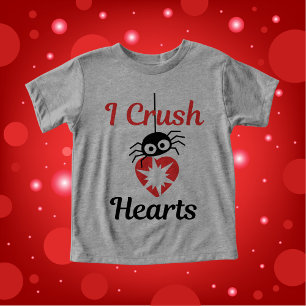 Valentine's I Crush Hearts mignon araignée  