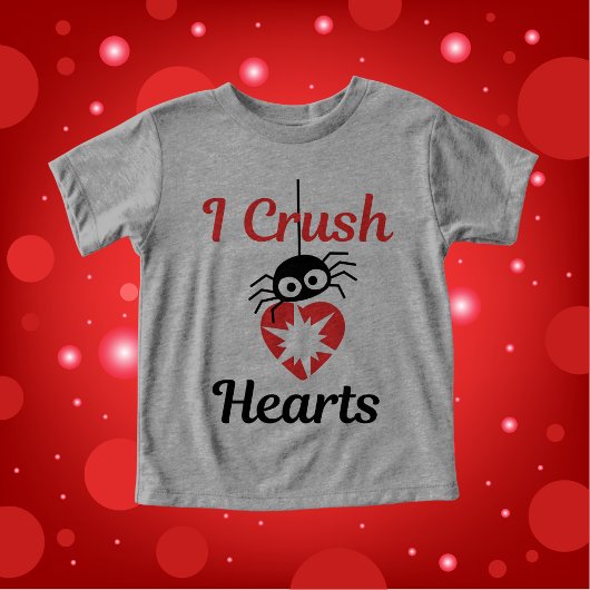 Valentine's I Crush Hearts mignon araignée |