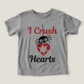 Valentine's I Crush Hearts mignon araignée | (Design Recto)
