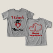 Valentine's I Crush Hearts mignon araignée | (Design Recto & Verso)