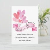Valentines Invitation aux ballons cardiaques (Debout devant)