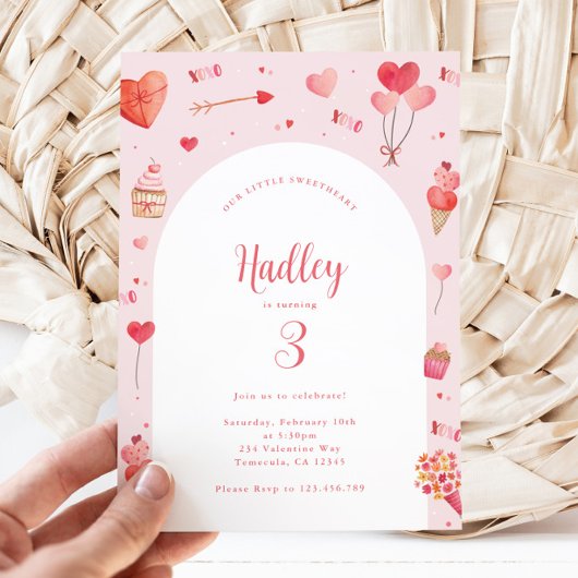 Valentines Invitation d'anniversaire