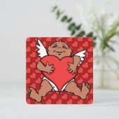 Valentine's Invitations Cupid Cartes personnalisée (Debout devant)