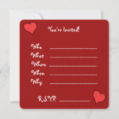 Valentine's Invitations Cupid Cartes personnalisée (Dos)